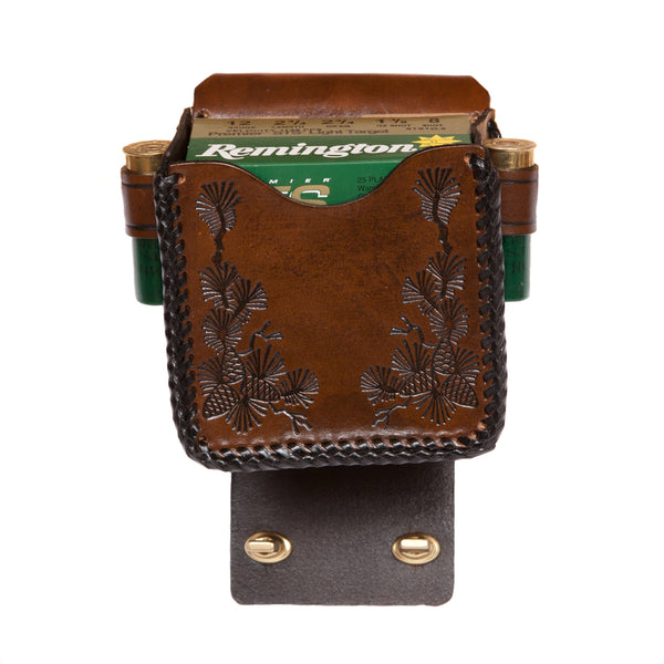 25 Shell Pouch, Belt Loop - Pine Cone | Shamrock Leathers