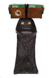 Double Shell Box Pouch with Locks, Clip On - Antique