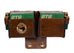 Double Shell Box Pouch with Locks, Clip On - Antique
